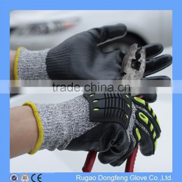 13Gauge Oil Field Prevent Cutting Gloves, Safety TPR Anti Collision Gloves