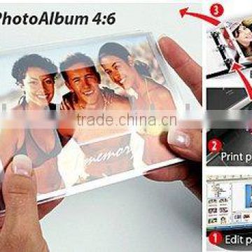 transparent soft cover with minicolor free software,just make DIY photo book 4:6(frosted) at home