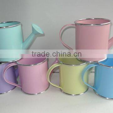 bright colors mini metal flower watering can planter                        
                                                Quality Choice