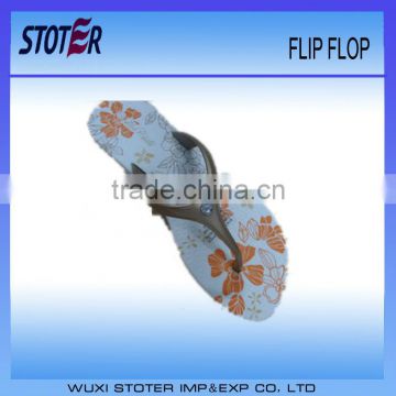 Hot sale Floral eva flip flops,colourful cheap fashion flip flops