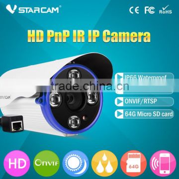 FCC CE RoHS VStarcam Waterproof 50M IR Distance Plug and Play Hisilicon IP Camera