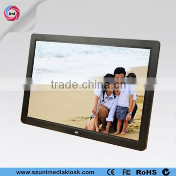 Rohs CE,FCC commercial gift 12 inch video picture audio loop play electronic digital photo frame