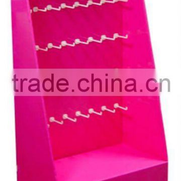 Corrugated Cardboard display stand with hooks/pegs
