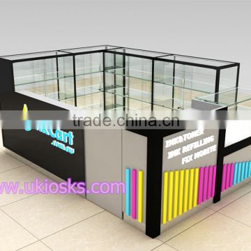 high quality customized mobile 3d cell phone display kiosk design in mall for sale