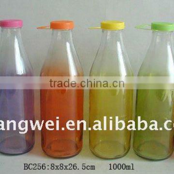1000ml glass bottle with sprayed color