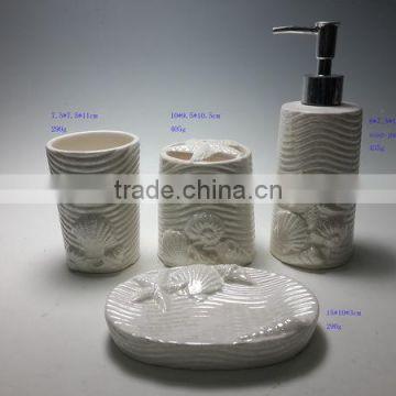 Shell Ceramic Bathroom Set