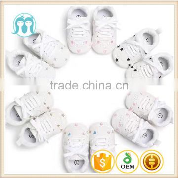 Infant Soft Cotton Oxford Stylish Baby Infant Shoes Girls PU toddler small