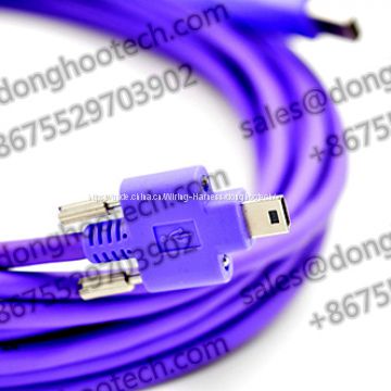 USB 2.0 Data Cable with M2 Screw Lock for Drag Chain System