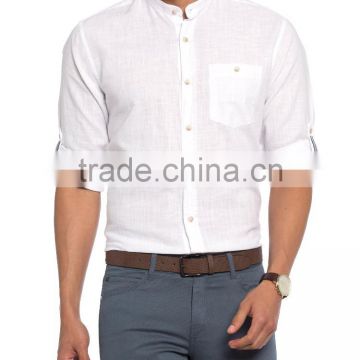 White Regular Solid Long Sleeve Shirt