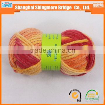 2016 China fancy yarn supplier cheap wholesale good quality chunky acrylic yarn for knitting