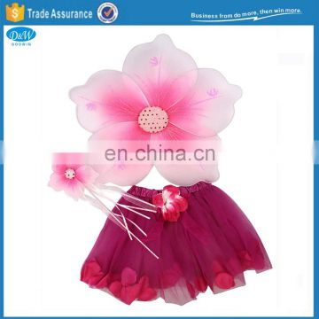 Flower Shape Wings Tutu Wand Set for Girls Party Fairy Costume Dressup