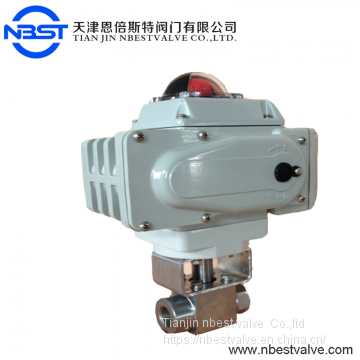 High Pressure Ball Valve With Limit Switch Box Dn15 Motorized Stainless Steel