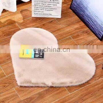 double heart sheepskin rug with high quality