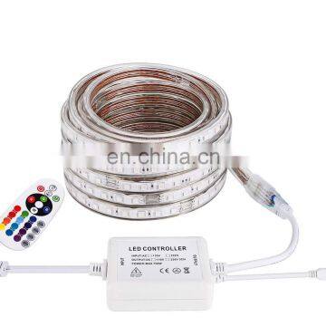 SMD5050  60 Leds per Meter Flexible RGB Strip Light 110V with US Plug Remote controller