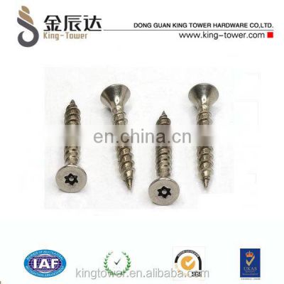 stainless steel self tapping wood anti theft screws flat head torx with column screws