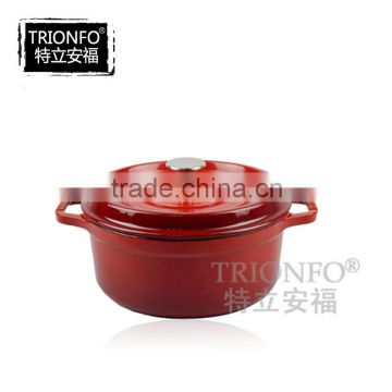 Factory price Trionfo antique cast iron red enamel pot