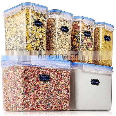 Wholesale Kitchen Pantry Organization 6 Pack Airtight Food Storage Container Set Large  BPA Free Containers