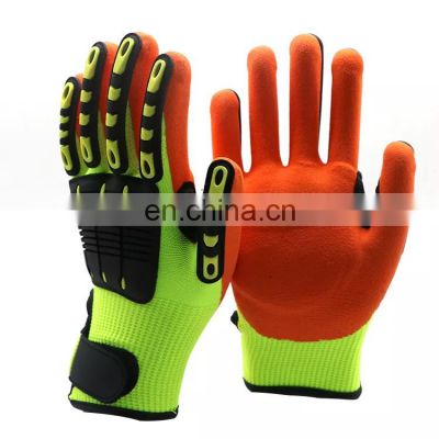 Men Construction Oil And Gas Use Mining Safety Nitrile Impact Protective Working Mechanical Gloves