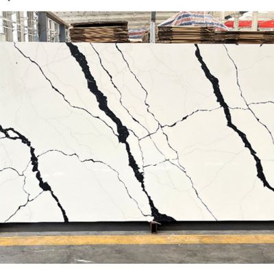 Code：6785，Calacatta artificial stone quartz slab kitchen countertops