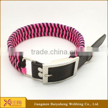 wholesale dog collar plain leather cheap