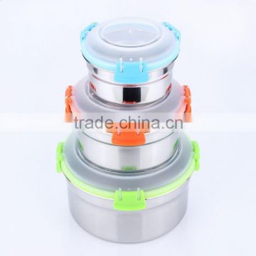 2015 stainless steel removable compartments food storage container