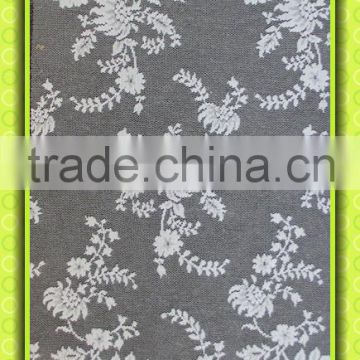 Embroiedered Jaquared lace fabric CJ087