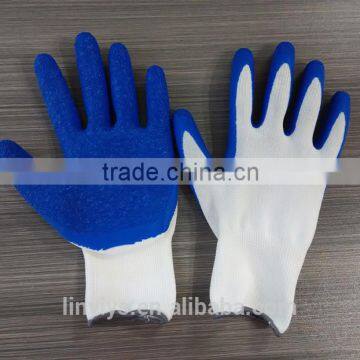 High quality 13gauge 57g blue latex coated white nylon garden work glove                        
                                                Quality Choice
