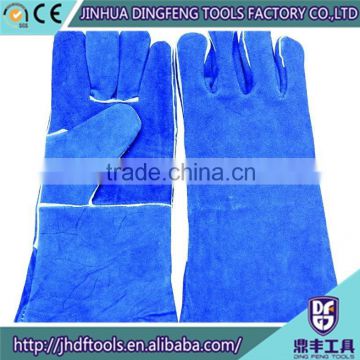 Hot sell Green Cow Split Leather Welding Glove With Lining