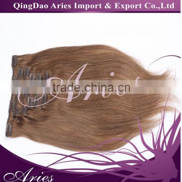 top grade double drawn Brazilian cheap 100% human hair clip in hair extension
