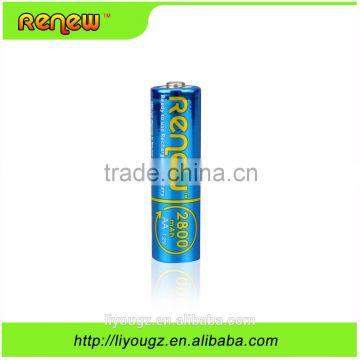 New brand !!!RENEW AA 1200 Cycle 2800mAh NI-MH rechargeable battery