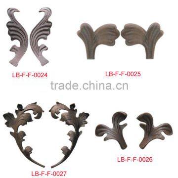 Top-seling hand forged wrought iron gate parts LB06-F-F-0052