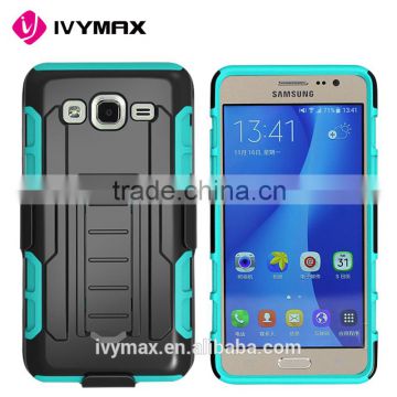China mobile phone accessories rugged detachable hybrid silicone + pc robot case with kickstand suitable for samsung galaxy on5                        
                                                                Most Popular