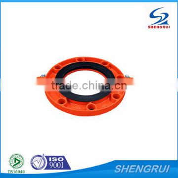 FM&UL Approved Ductile Iron pipe fitting grooved flange ductile iron pipe fitting connect flange