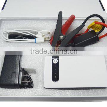 Ultra-Thin Black & White Mini Jump Starter For 12V Cars