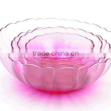 2014 new flower colored 5" 6" 8" 9" glass colorful salad bowl