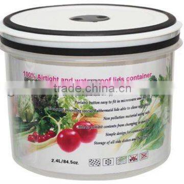 2400ml round Large plastic container GL9055