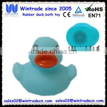 Blue rubber duck weighted for company promotion