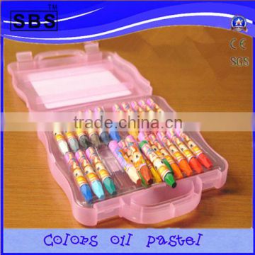 24 color plastic box oil pastel