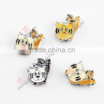 customized bag hat accessories metal tiger charm