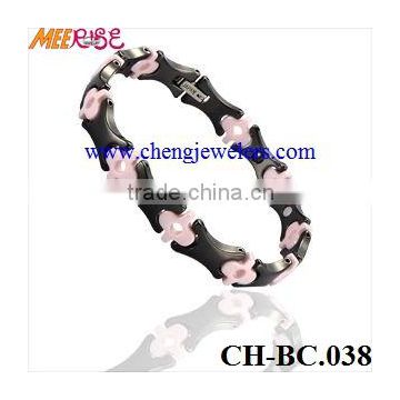 Bracelets Jewlery Pink and Black Ladies Fashion Ceramic Bracelets