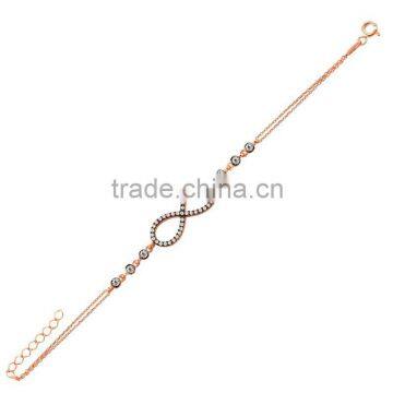 Rose Gold P. 925K Sterling Silver Infinity Bracelet BSBL071