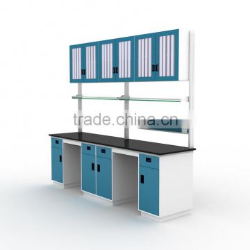 Long Table Type All Steel Dental Lab Workstation With Overhead Cabinet