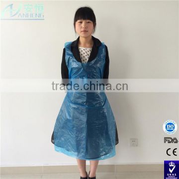 8-10g HDPE apron for flat/folded/roll packing disposable pe apron
