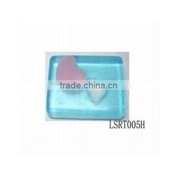 transparent love shape soap