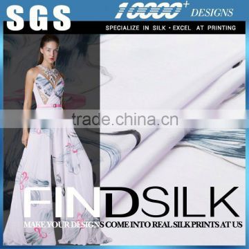 Hellosilk manufacturing brand new plain silk chiffon fabric