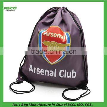 Promotional Drawstring Sports Backpack, with custom design and size