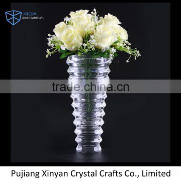 Latest arrival transparent wedding centerpiece crystal vase