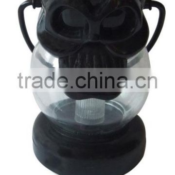 Plastic Halloween decorative light skull design portable hanging LED lantern