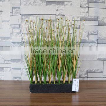 Antumn color plastic grass with new design base