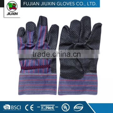 JX68A109 Breathable Protection Cheap Black PVC impregnated working glove